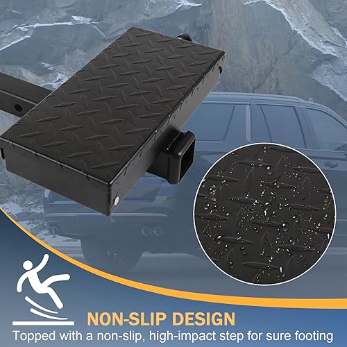 Miniatura 10 de DICMIC Protector de parachoques de remolque antideslizante y óxido para la mayoría de automóviles, SUV, camionetas, con pin para receptor de 2