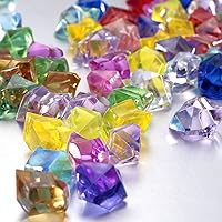 Vista 2 de Diamantes acrílicos multicolores, joyas del tesoro pirata para accesorios de escenario de disfraces, suministros de decoración de fiesta