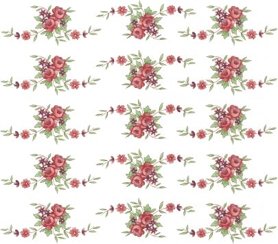 Flowers Pink Floral Border Overglaze Ceramic Decals 2.25 Inch 25 Decals