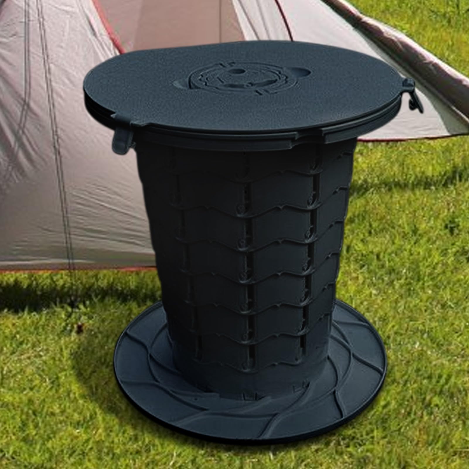 Toilette Pliante Sanitaires Extérieurs Pour Camping 400 Kg | Siège de Toilette Étanche avec Couvercle pour Camping Car Véhicule