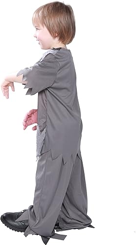 Miniatura 4 de EraSpooky Disfraz de esqueleto de zombi sangriento para niños, disfraz de terror para Halloween