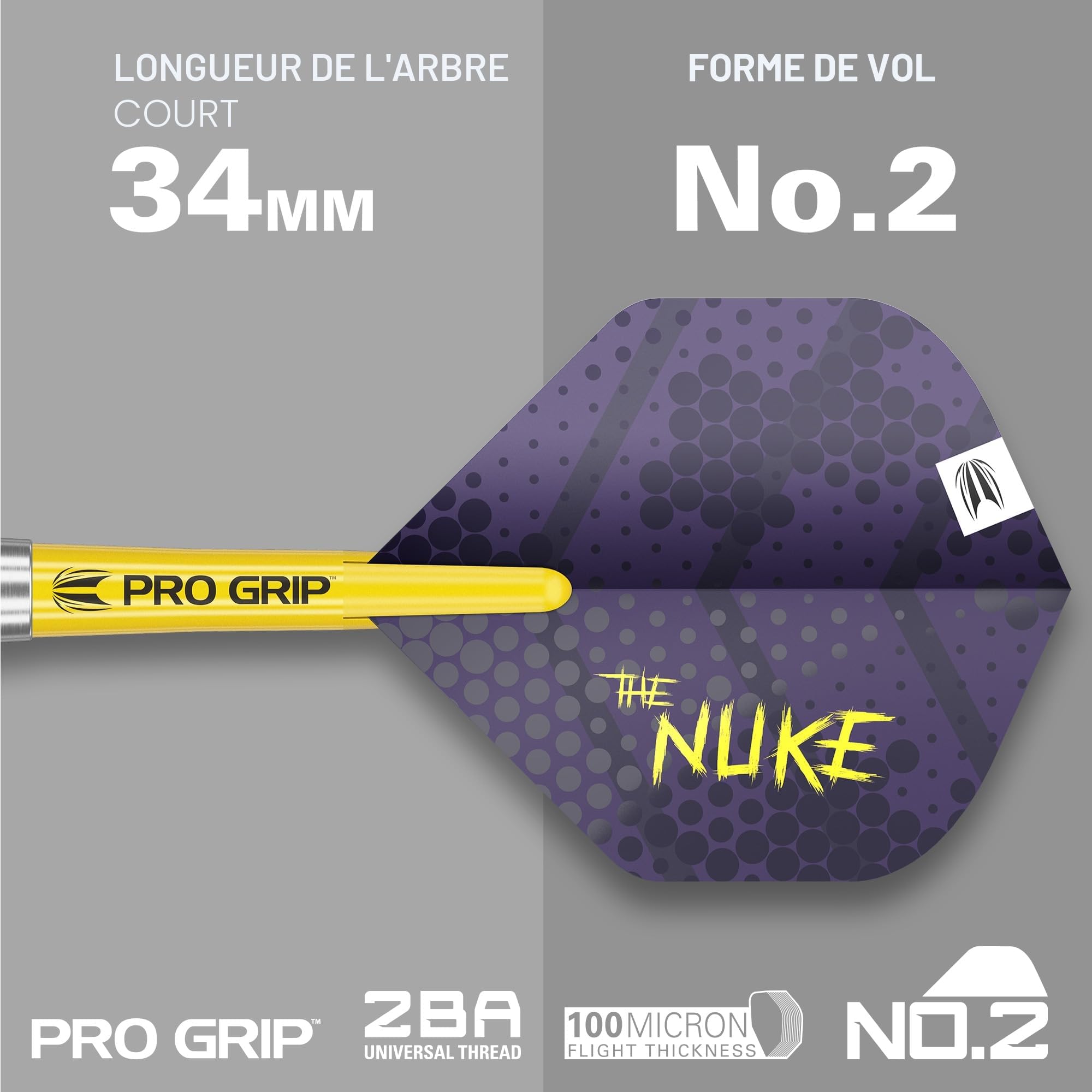 Target Darts Luke Littler Brass 22G Pointe en Acier Fléchettes Set 22G, The Nuke Player Édition Fléchette Set, Dart Vols et Arbres | Option avec Takoma Portefeuille Support Étuis avec Zip Lock Pouches
