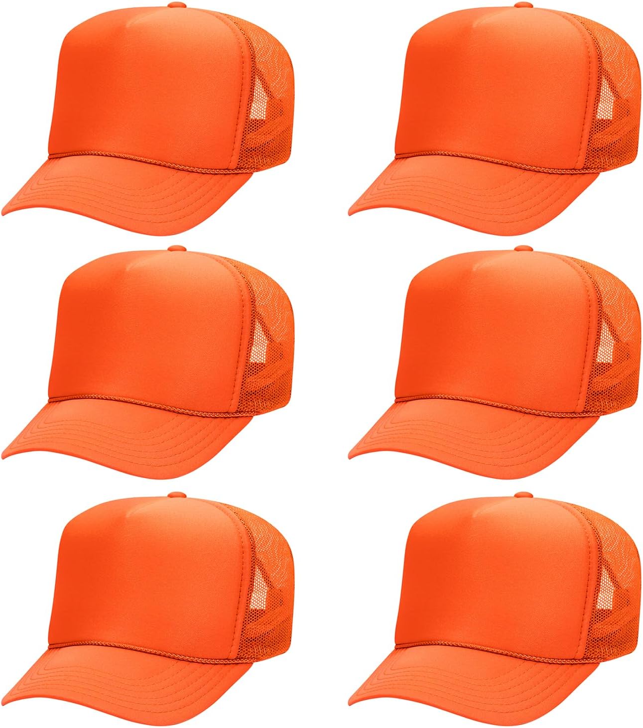 OTTO Polyester Foam Front 5 Panel High Crown Mesh Back Trucker Hats in 97, Bulk, Wholesale