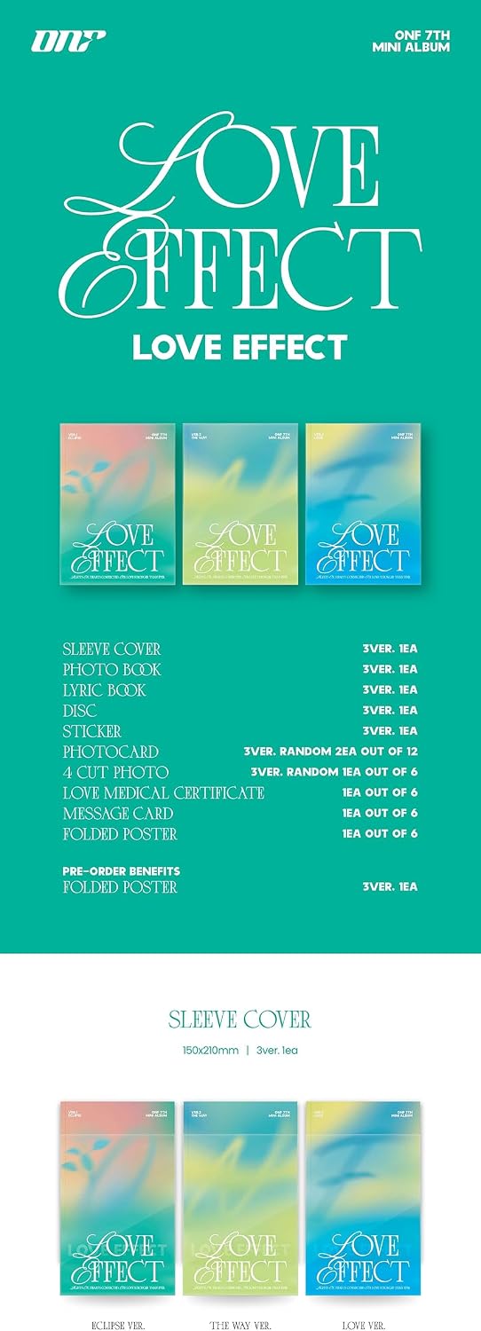 Love Effect ONF Album [The Way VER.]+Pre Order Benefits+BolsVos K-POP Inspired Digital Planner, Digital Sticker Pack (7th Mini Album)