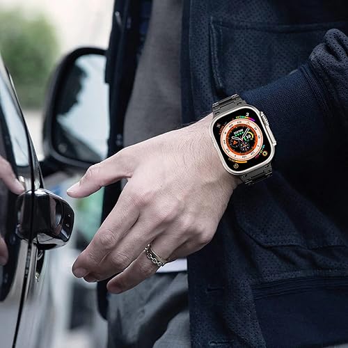 Miniatura 7 de WINGLE Correas de acero inoxidable para Apple Watch Band Ultra 321 Band 1.929 in Series 1110 1.811 in 1.772 in 1.732 in 1.654 in SE 321 9 8 7 6 5 4