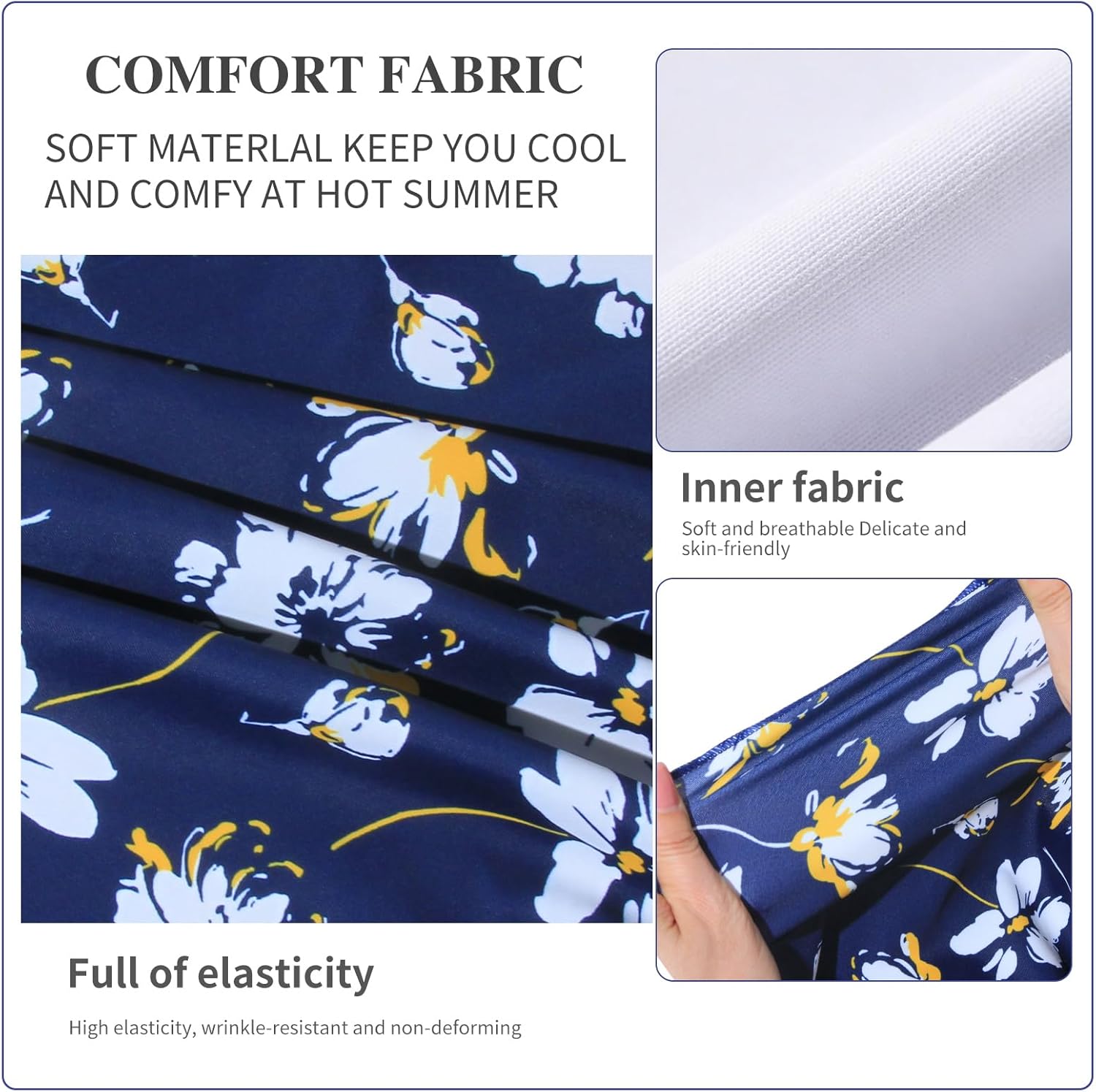 Women's Swim Dress with Breast Prosthesis One Piece Swimsuit Bust Enhancement Tummy Control Bathing Suit V Neck Swimwear