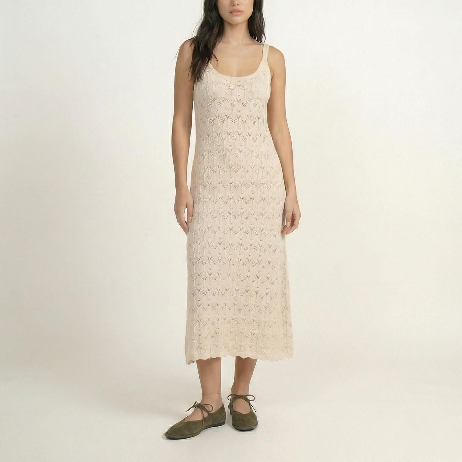 Lace Up Square Toe Ballet Flats for Women Cute Bow Slip On Mary Jane Flats Casual Ballerina Shoes - Image 2