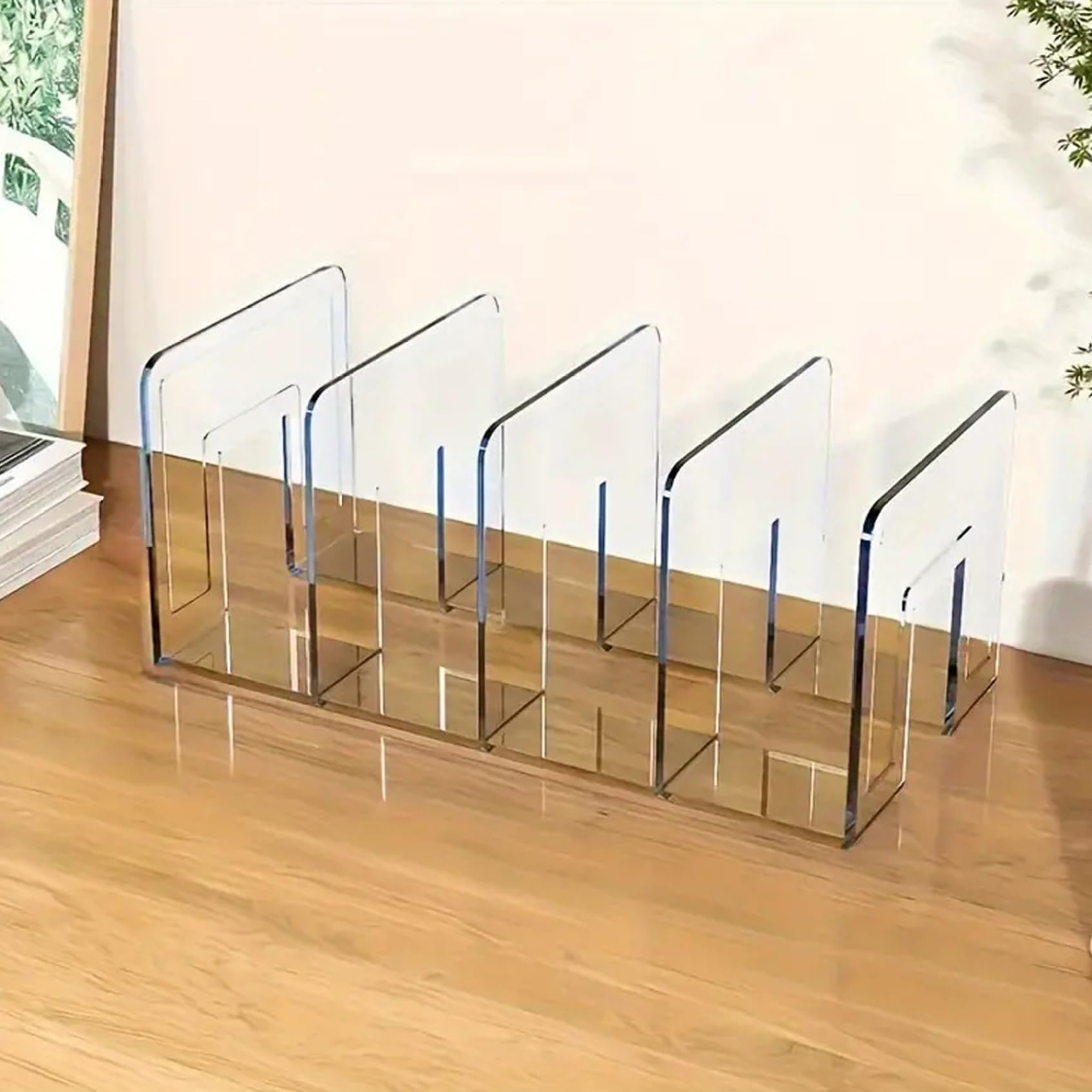 Lot de 4 organiseurs de sac à main en acrylique transparent – Rangement élégant avec 4 compartiments pour placard, maison et bureau – Idéal pour une organisation soignée et un accès facile