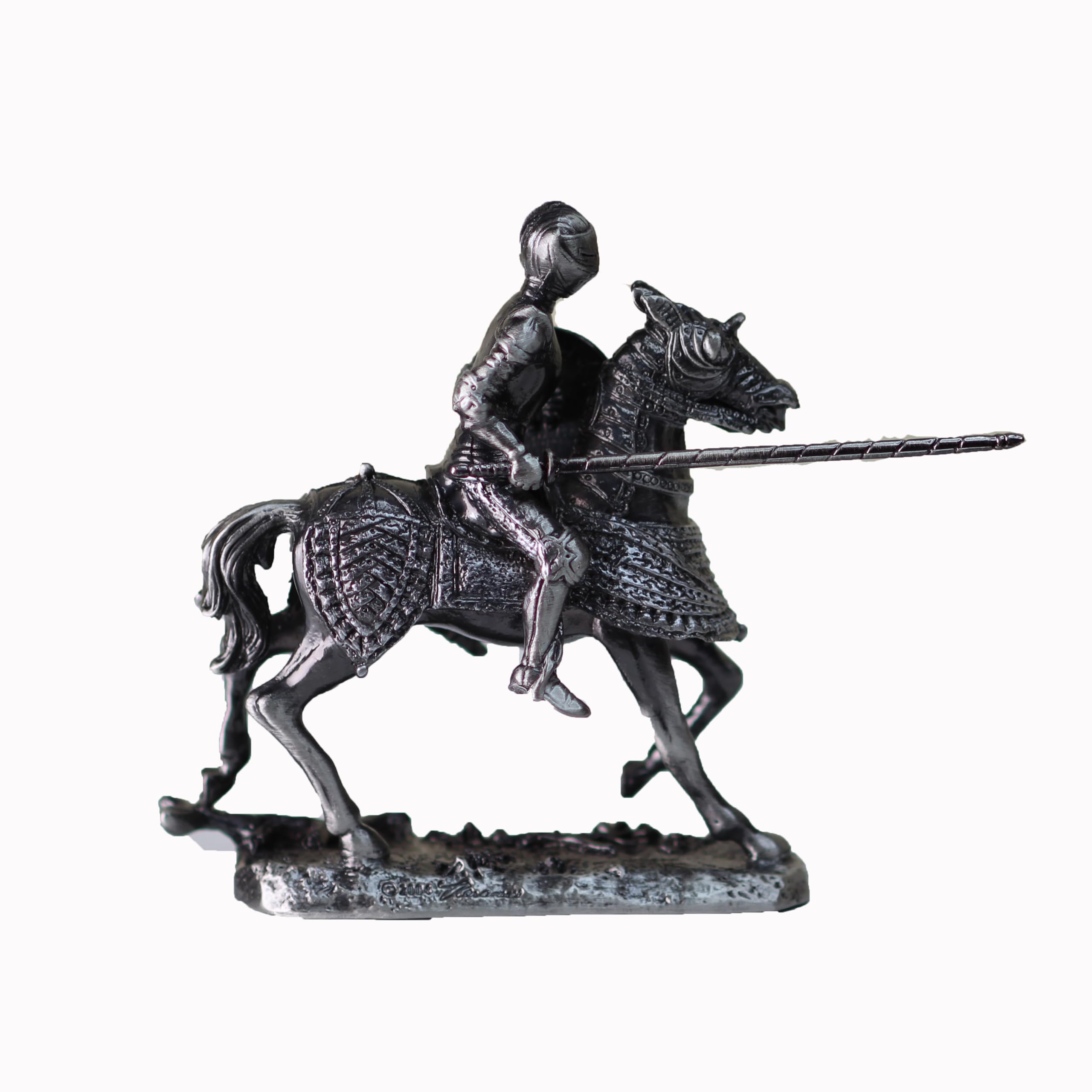 Średniowieczny rycerz metalowa statua średniowieczna dekoracja rycerz szermierz zbroja statua top kolekcja prezent 10 cm