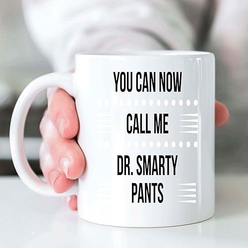 Miniatura 7 de Graduation Gift for Doctoral Friends - Dr Smarty Pants - Natural 11 Oz White Ceramic Coffee Mug