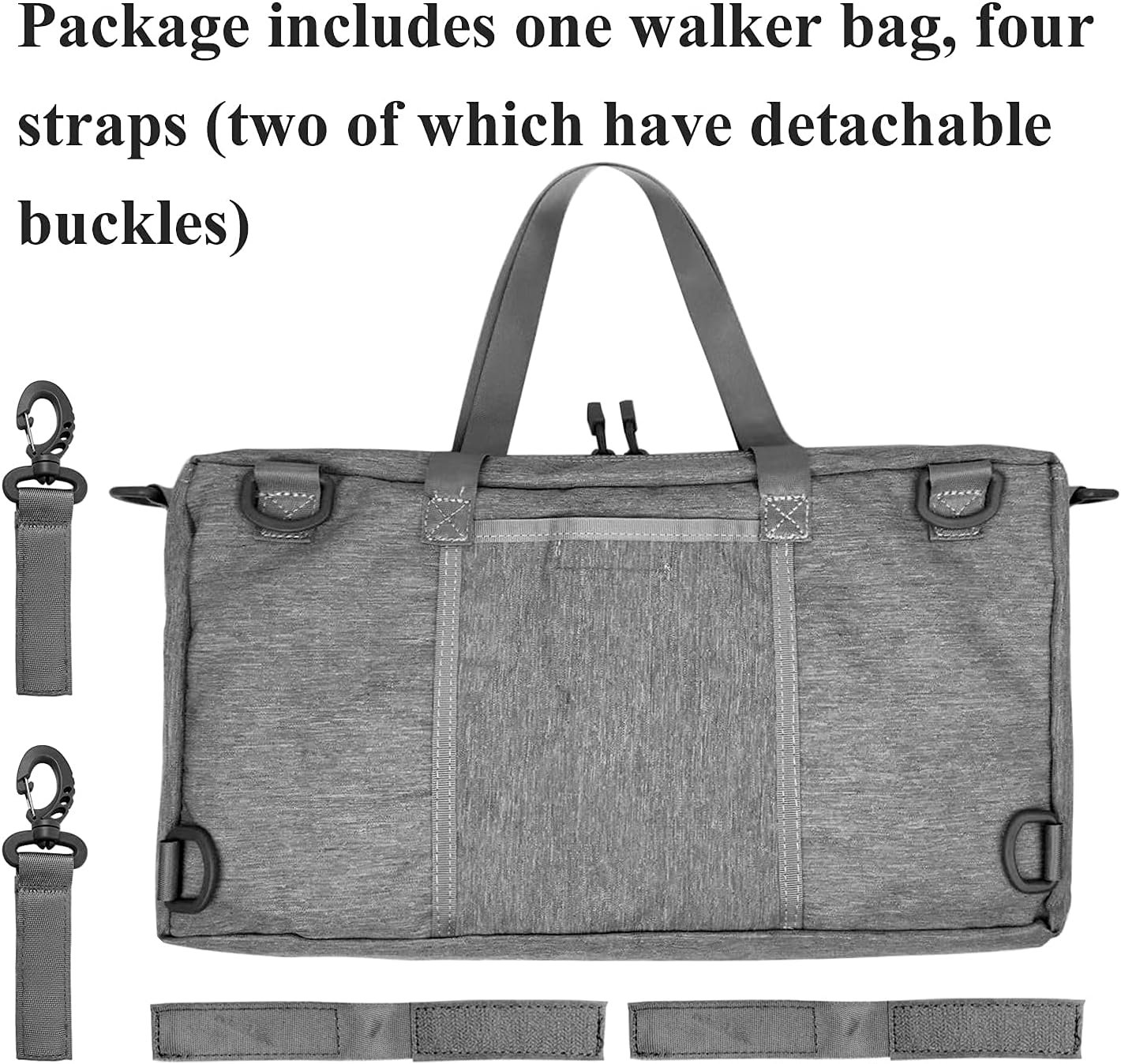 Walker Bags for Folding Walker Water Resistant Detachable Walker Basket Replacement Storage Bag Universal Walker Accessories Walker Carry Bags, Storage Pouch for Seniors, Elderly, Handicap : Health & Household