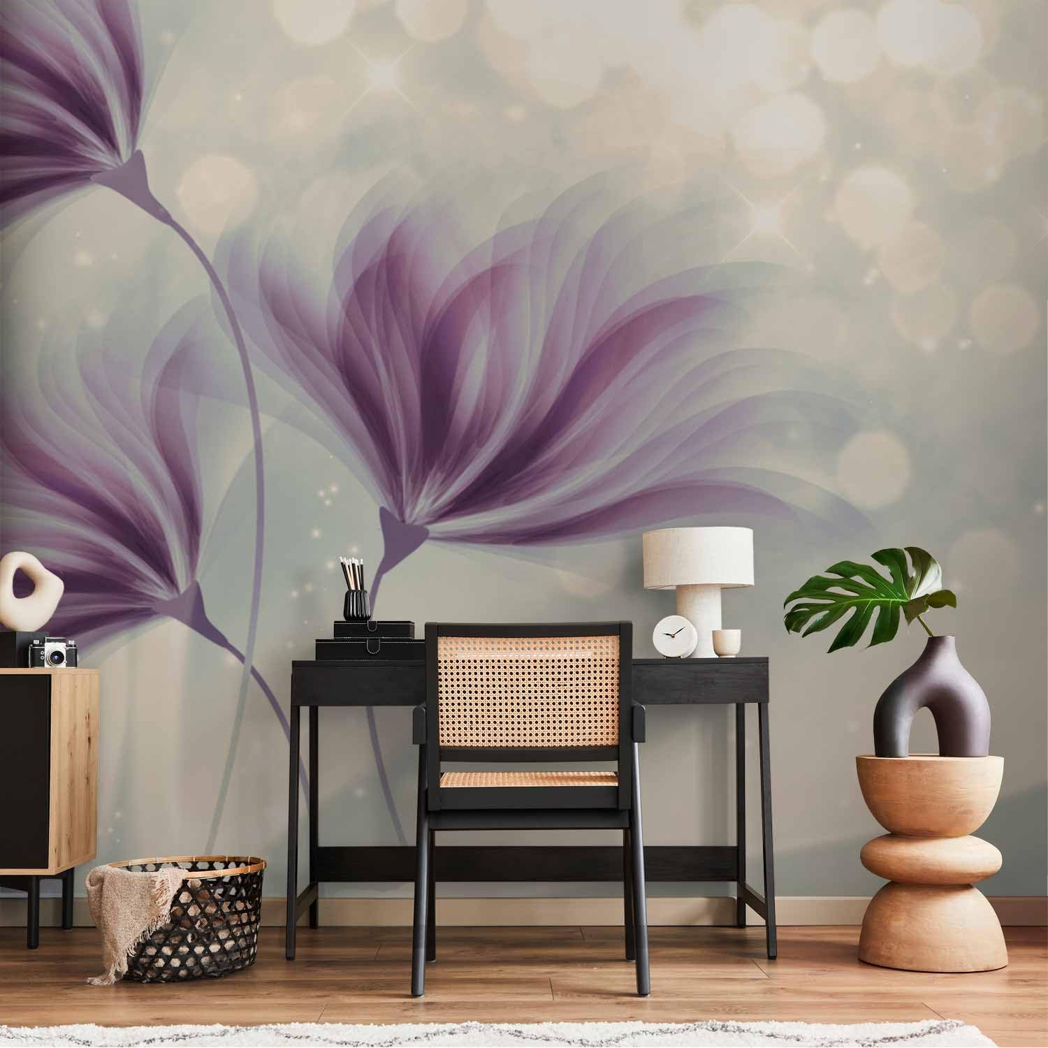 murando Fotomurales Abstracto 400x280 cm XXL Papel pintado tejido no tejido | Decoración de Pared decorativos Murales moderna Diseno Fotográfico Flores Magnolias rosa 3D