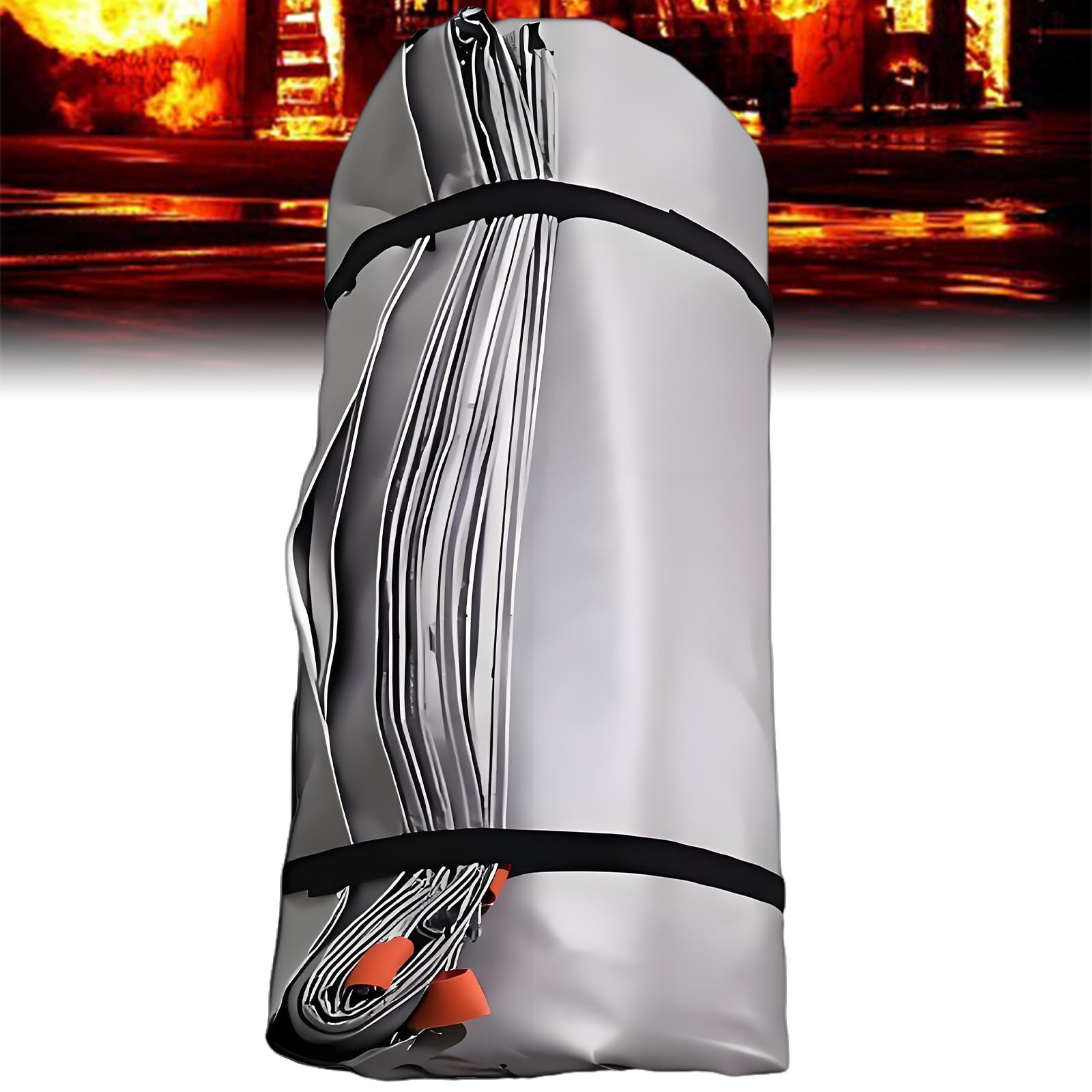Manta de emergencia contra incendios, manta de extintor de incendios de coche, manta ignífuga de silicona, manta de extintor para accidentes de coche, vehículos eléctricos y de gas, 4 x 6 pies