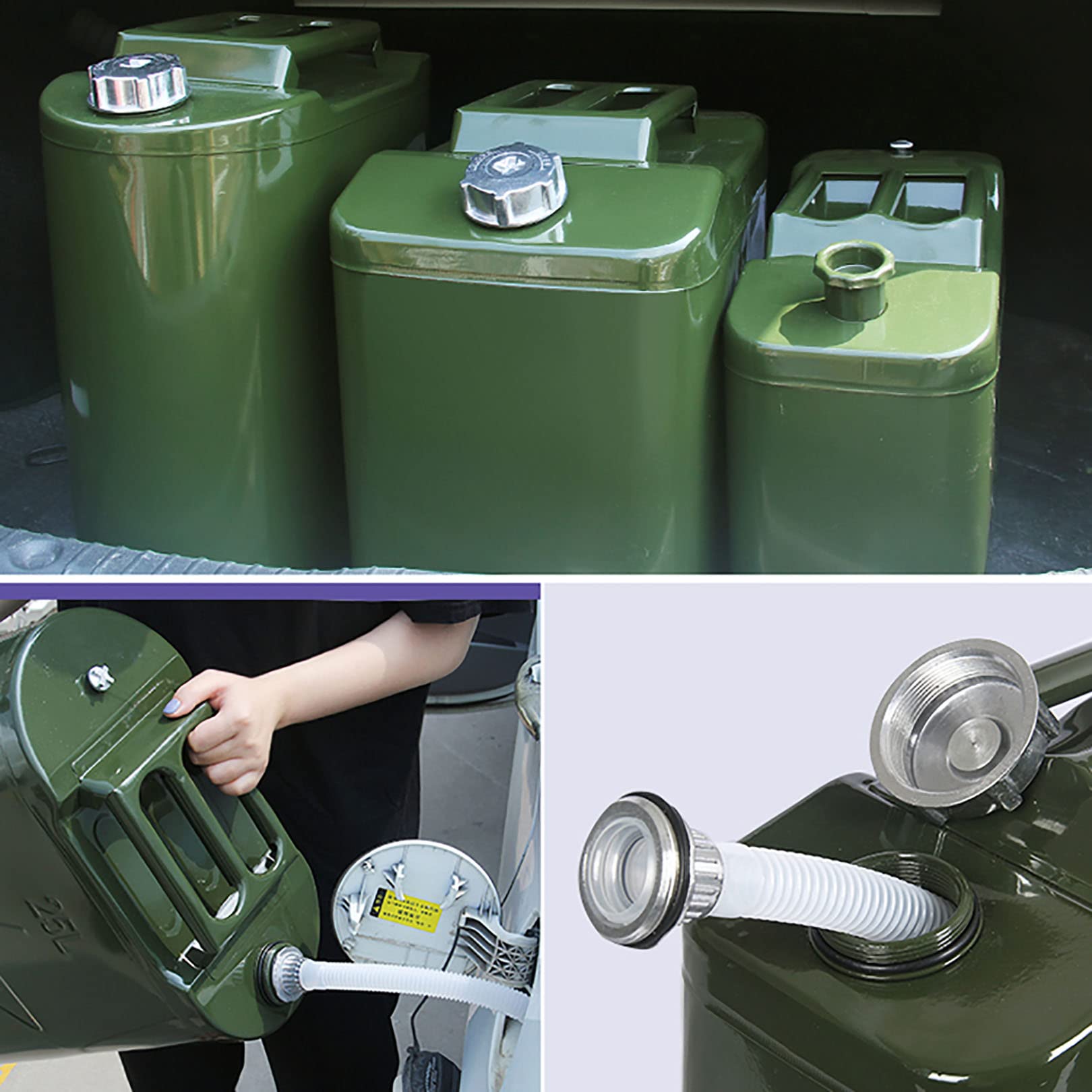 Metal Jerry Puede Combustible los latas de Gasolina de Gasolina para Gasolina y Aceite Diesel Liquid Onu Aplicación, GS TUV Certified - Green