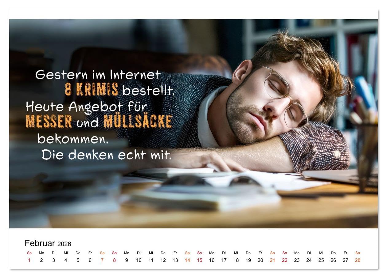 Büro - Kaffee, Chaos, Kollegen (hochwertiger Premium Wandkalender 2026 DIN A2 quer), Kunstdruck in Hochglanz: Was wirklich zählt: Humor im Arbeitsalltag. (CALVENDO Spass)