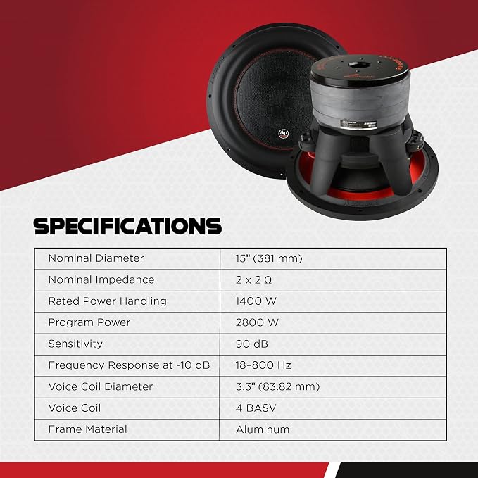 Car Audio Subwoofer Speaker System 