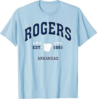 Rogers Arkansas AR Throwback Vintage Athletic T-Shirt