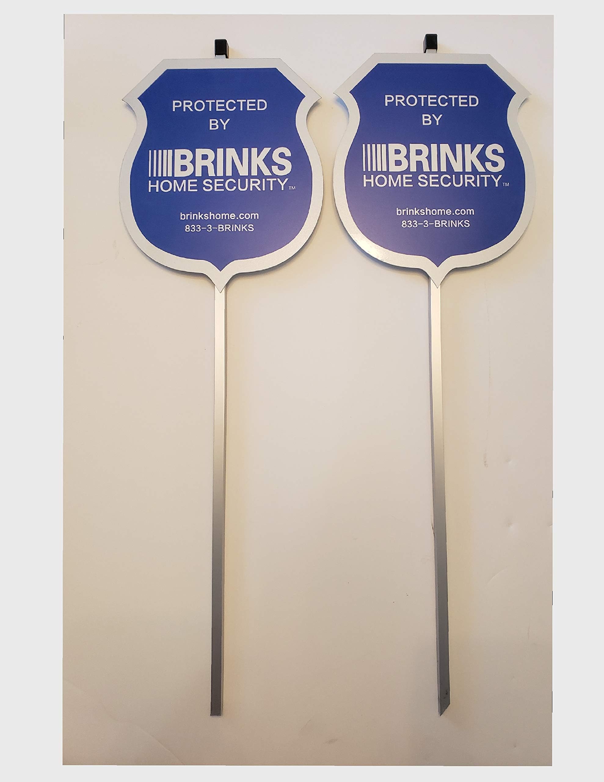 2 New Brinks Security Yard Signs Blue