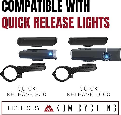 Miniatura 7 de KOM Cycling Garmin - Soporte para bicicleta con acabado de carbono desde el soporte de borde diseñado para Edge 540, Edge 840 y otros