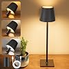 Bojim Lampe de Table LED Exterieure Tactile Sans Fil Rechargeable USB Autonomie 10j, Lampes Chevet Battery Interieur Petite Lamp Touch Lumiere Wireless Salon Lamps IP54 Waterproof Jardin Blanc