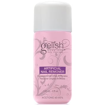 Gelish Artificial Nail Remover Soak-Off Polish Remover for Fast, Gentle, Prevents Drying, and Maintains Healthy Nails. Ideal for Professional and At-Home Use 4 oz