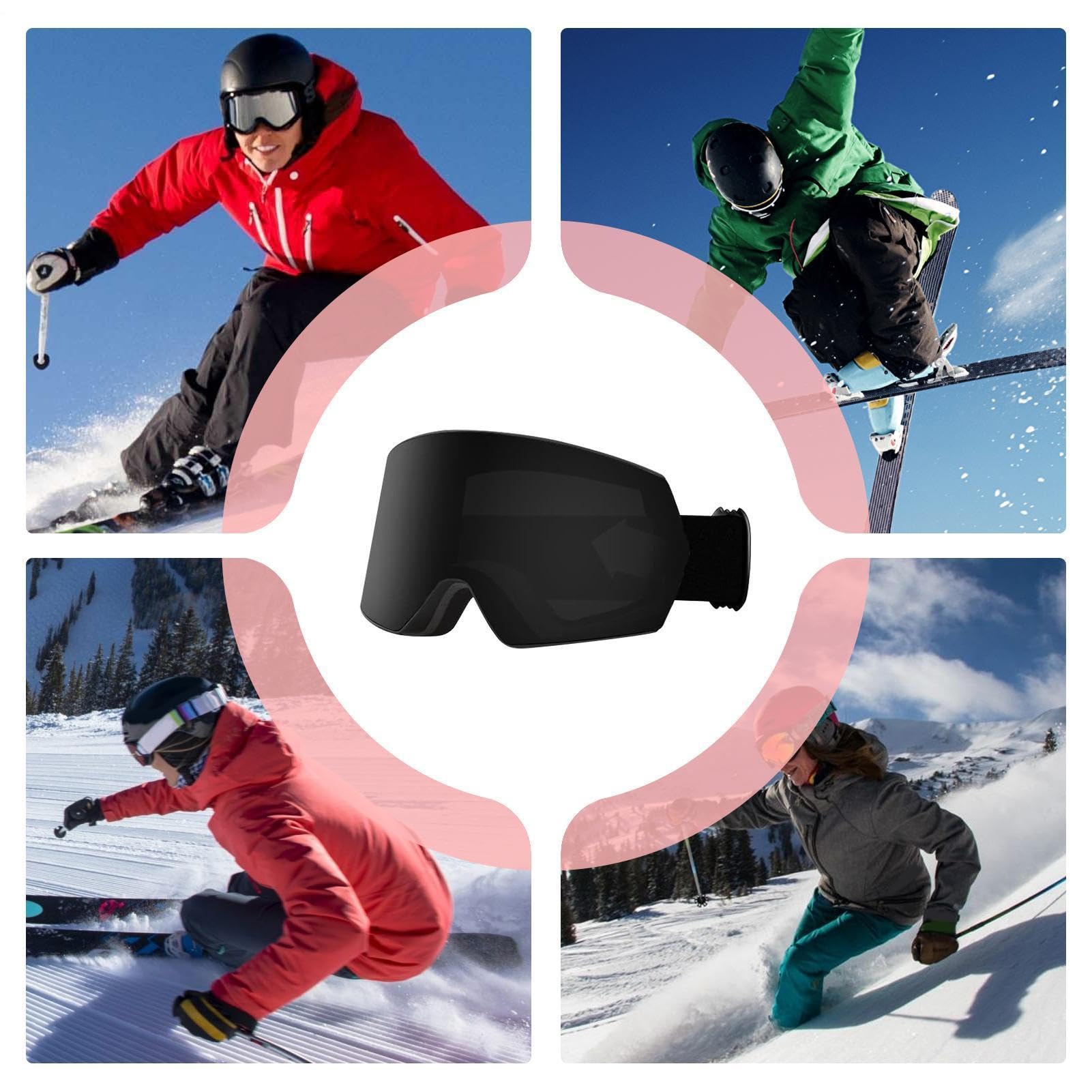 Generico Maschere da snowboard, Maschere da sci sulla neve | da sci/snowboard | Occhiali da a doppio strato antiappannamento per bambini, giovani, ragazzi e ragazze, per uomini, donne, a