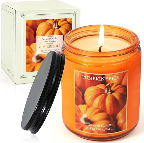 Miniatura 9 de Vela de Navidad, velas grandes en frascos de vela, juego de velas perfumadas de regalo para Navidad, juego de velas de cera de soja hechas a mano,