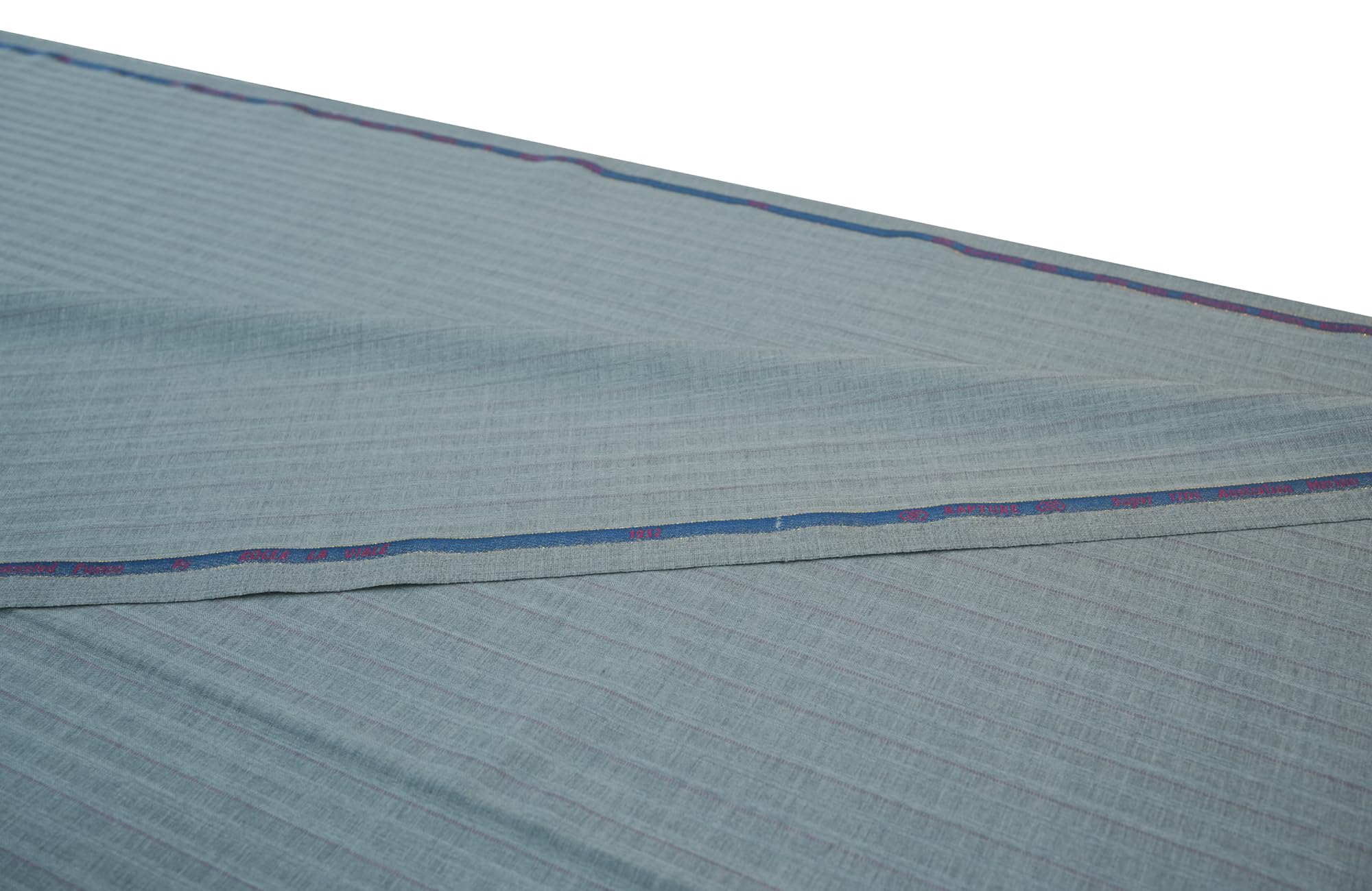 Roger La Viale Pure Wool Suiting Fabric,Super 120's Australian Merino Wool, Light grey, Pinstripe Self Lining Pattern, Men's Suiting 3 metres-picture-30