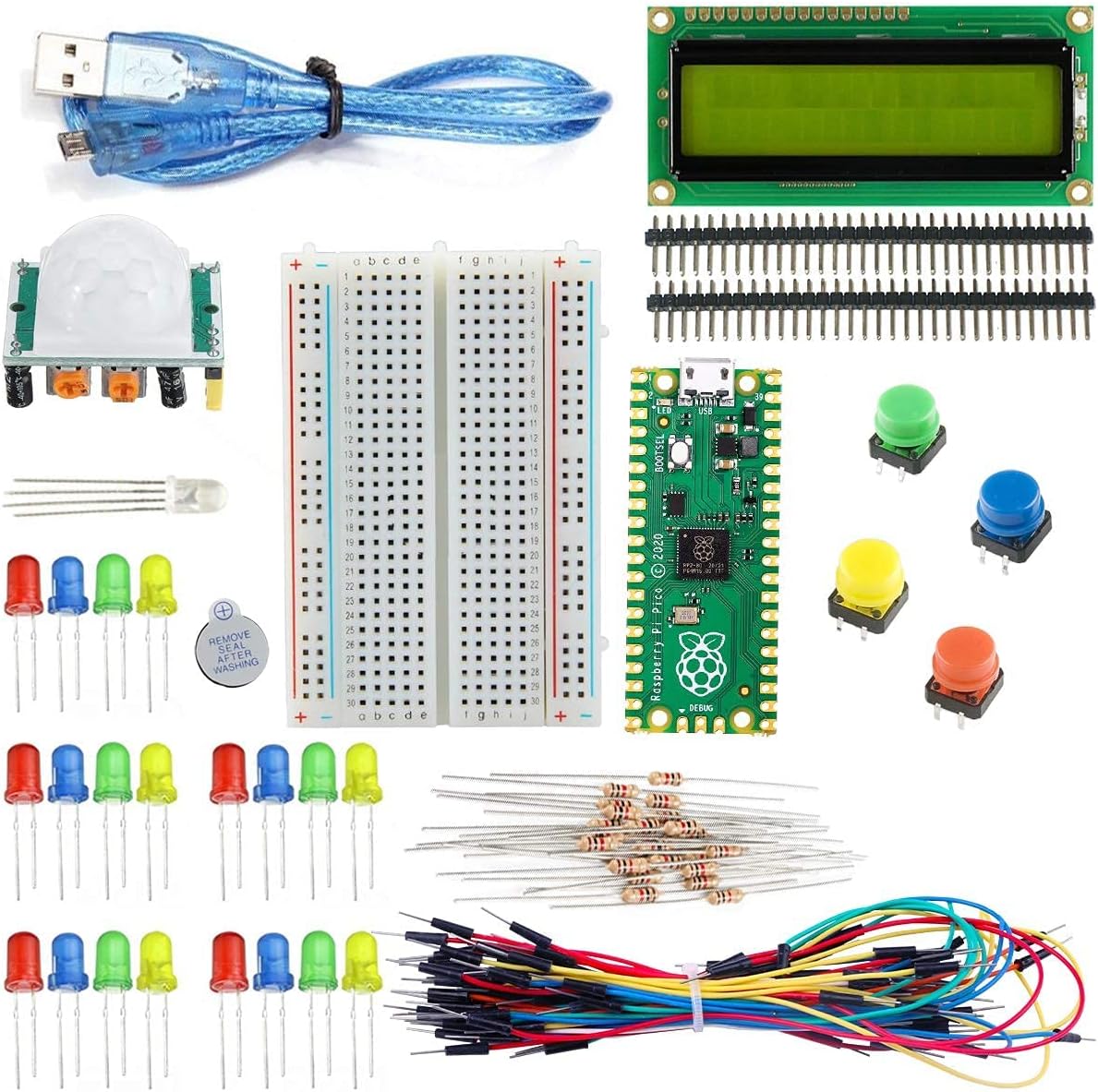 REES52 Raspberry Pi Pico (RP2040) Starter Kit for Microcontroller Development Board