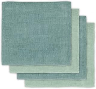 Jollein 435-851-65309 - Pañuelos de Gasa (4 Unidades, 70 x 70 cm), Color Verde Menta