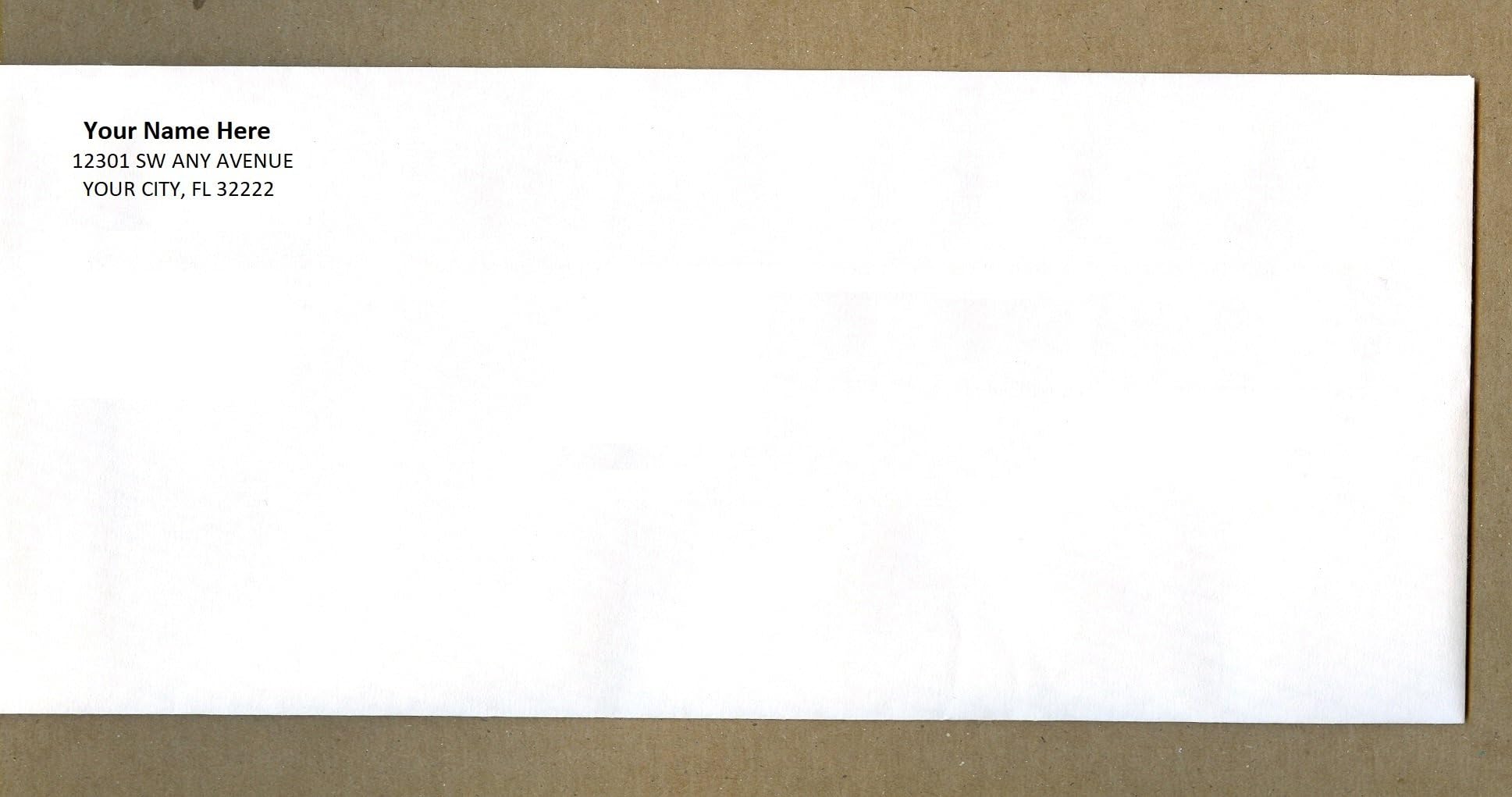 1,000 - #10 Custom Printed Envelopes, Inside Security Tint. No Windows. Personalized Envelopes