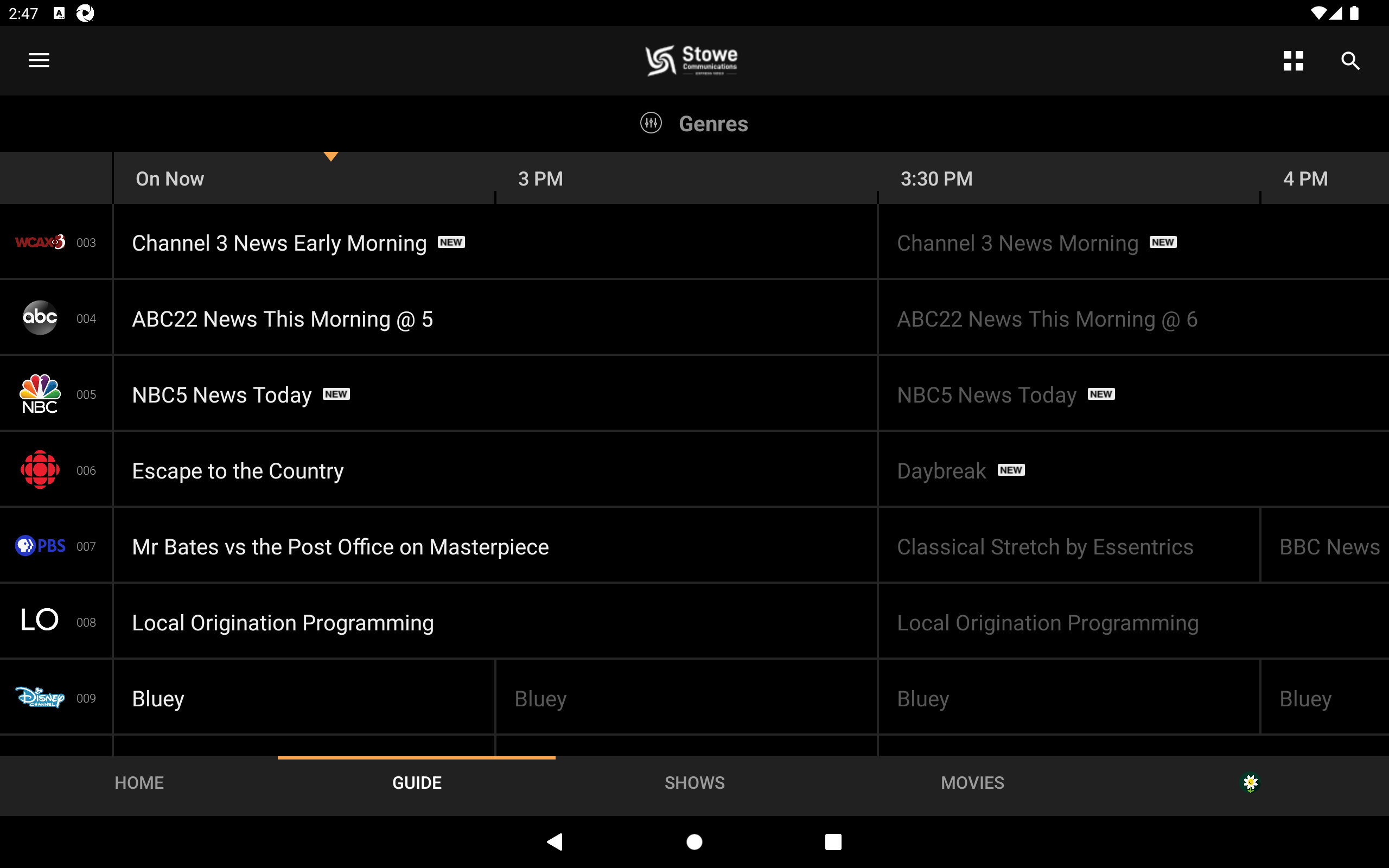 Stowe Communications Express Video App on Amazon Appstore