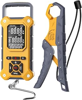 SNAIL TRAIL Fish Scale with Lip Gripper, 50 lbs Tournament Bass Scale with 8 Storage Bins, Digital Fishing Weight Scale with Hook & Clamp, High Contrast Hanging Weigher for Boat, Fishing Gifts for Men