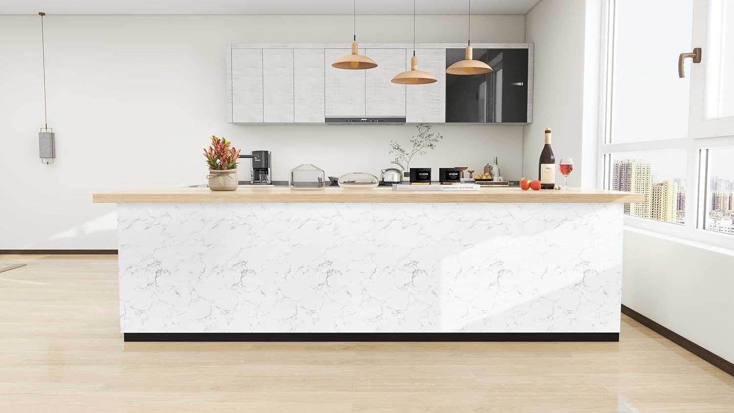 Timeet Marble Peel and Stick Wallpaper Countertop Contact Paper Removable Self Adhesive Wall Paper for Cabinet Furniture Kitchen (15.7" x 393.7")