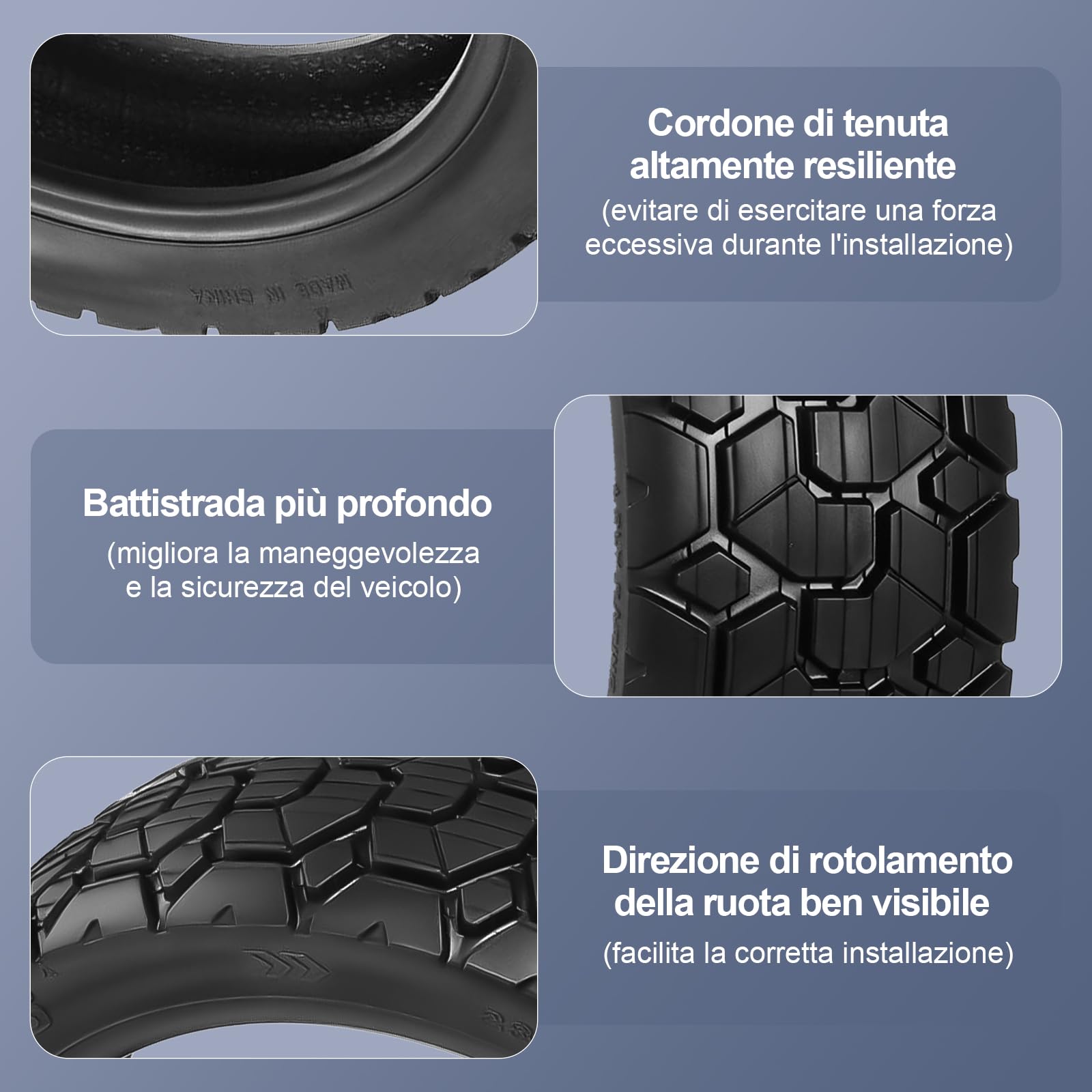 70/60-7.5 Pneumatico tubeless per pneumatici Ninebot ZT3/ZT3 Pro, 11 pollici, pneumatici sottovuoto ispessiti, pneumatici resistenti all'usura, pneumatici da strada ispessiti (2 pezzi)