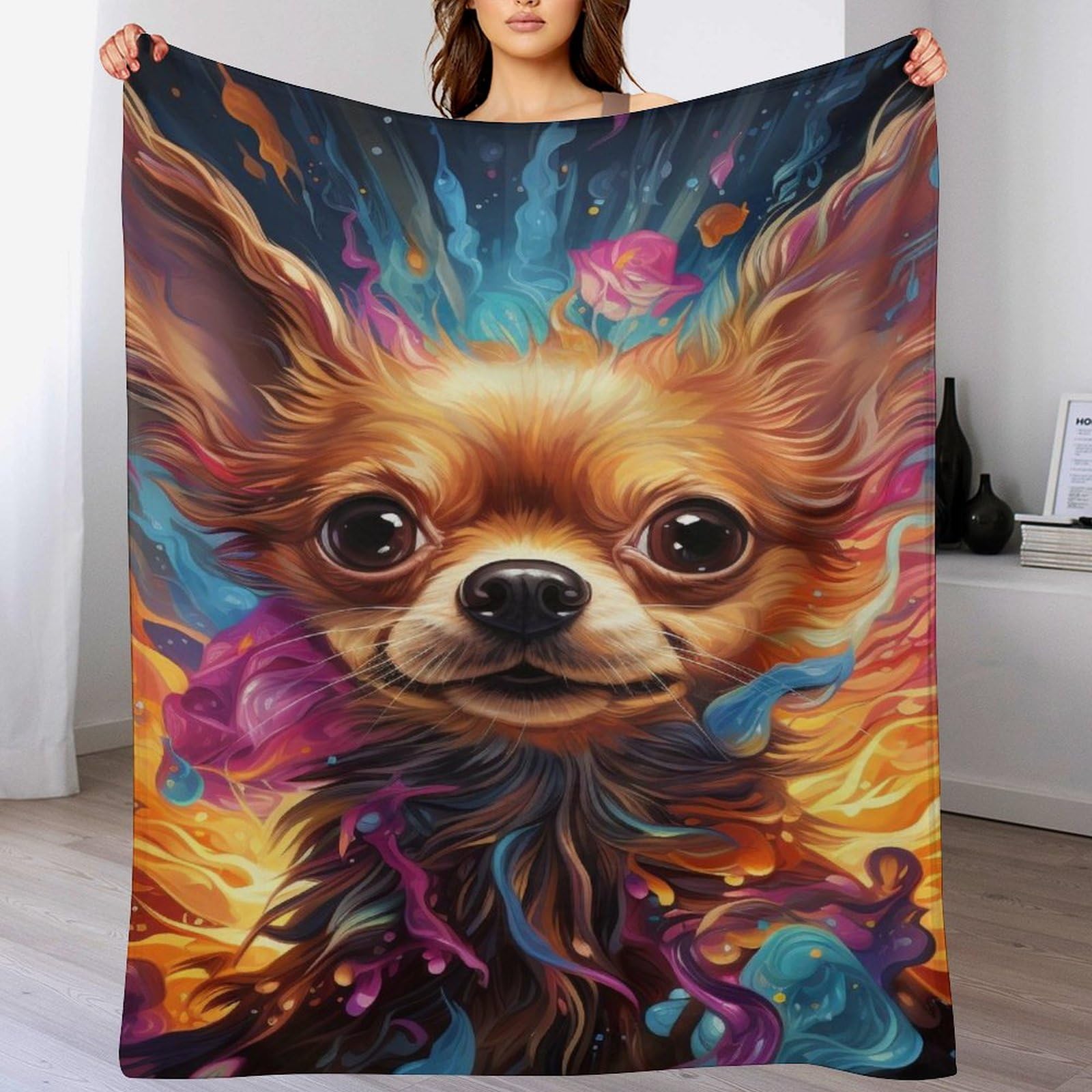 Couverture polaire en flanelle pour chien 100x130 cm plaid canapé doux