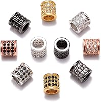 Vista 4 de AD Beads Pulsera de cuentas de zircón con tachuelas de strass