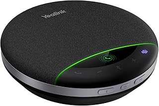 Yealink SP96 Bluetooth Konferenzlautsprecher, Tragbarer Lautsprecher mit 30 m Reichweite, 6 Mikrofon ANC, 26 H Gesprächszeit, Konferenzmikrofon für 12 Personen, Daisy Chain für 20, Teams Zertifiziert