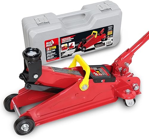 Miniatura 64 de Torin BIG RED AT82001UR - Combo de gato hidráulico de servicio/piso, con ruedas, 2 soportes de gato, 4000 libras (2 toneladas), color azul