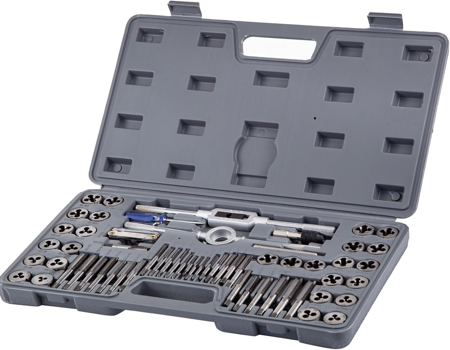 VEVOR 116Piece Tap and Die Set, Metric and SAE Sizes, Bearing Steel, Complete Accessories in
