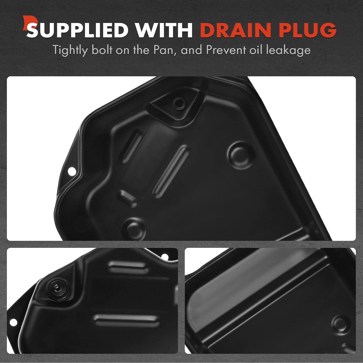 A-Premium Transmission Oil Pan with Drain Plug & Gasket Compatible with VW Jetta 1993-2005, Beetle 1998-2004, Golf 1993-2006, GTI 2006-2006, Passat 1994-1997