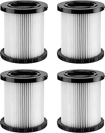 4 Pack DCV5801H Hepa Replacement Filter Compatible for DeWalt DCV580 & DCV581H Wet Dry Vacuum