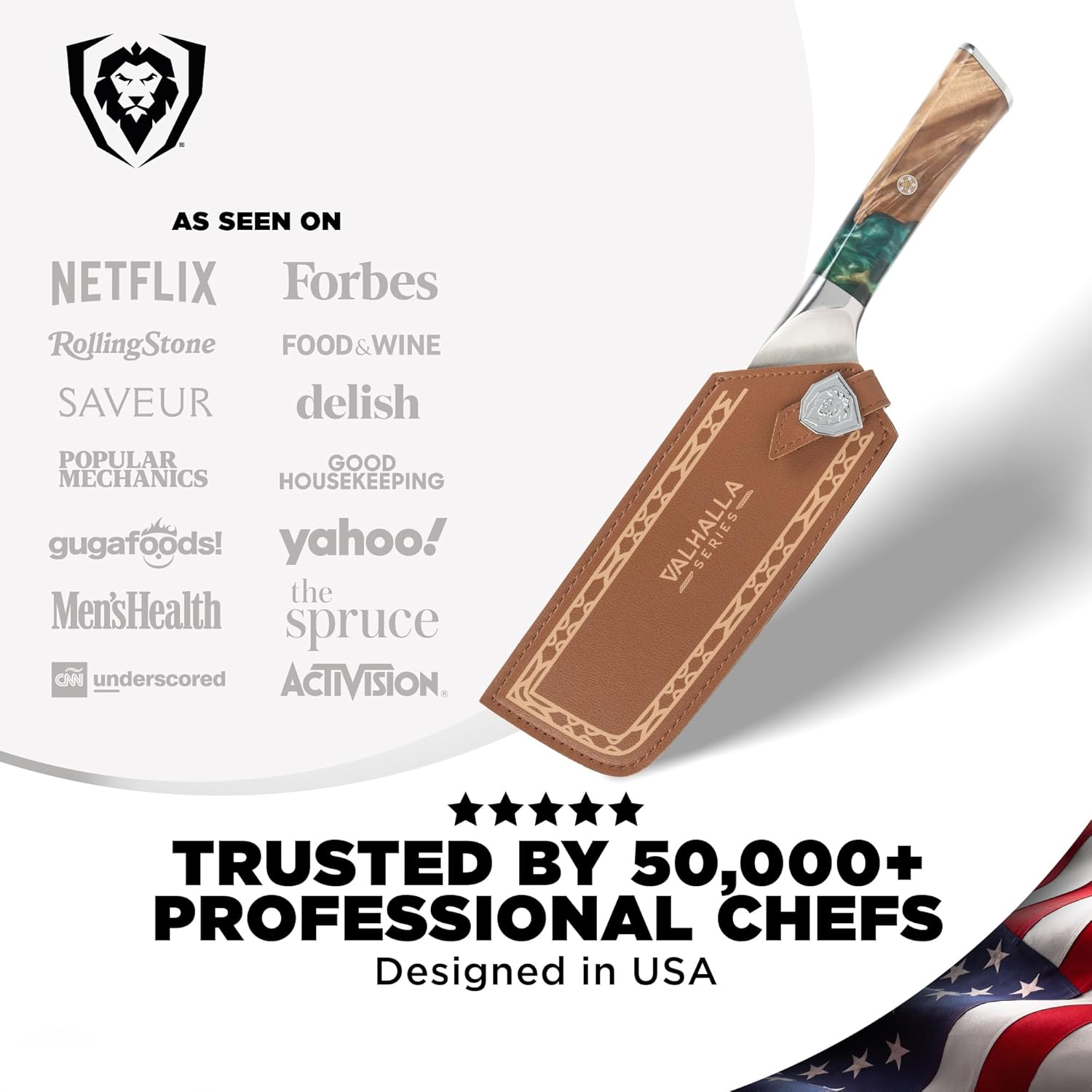 Dalstrong Nakiri Knife - 7 inch - Valhalla Series - 9CR18MOV High Carbon Steel - Vegetable Kitchen Knife - Celestial Resin & Wood Handle - Razor Sharp Asian Knife Gift- w/Sheath