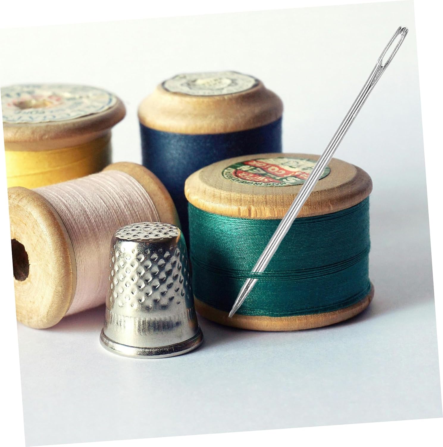 Gogogmee Sewing Kit 7 Large Eye Needles for Leather Fabric and DIY Projects and Easy to Thread