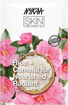 Nykaa Naturals Skin Secrets Sheet Mask - Rice and Camellia For Women 1 Pc Mask