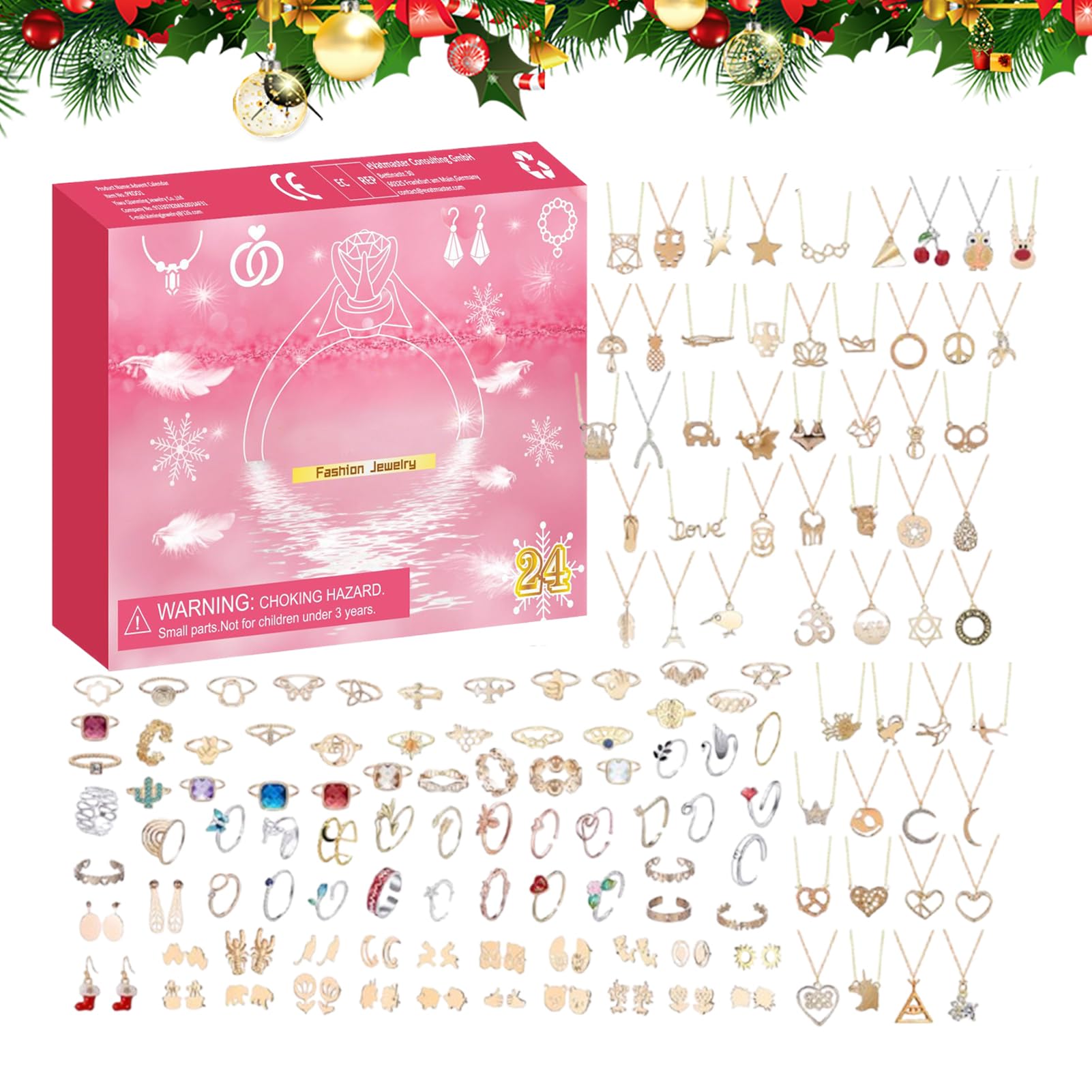 Calendario De Cuenta Atrás Para Navidad 2025 Para Las Vacaciones De | Calendario De Adviento De Navidad Con s De Joyas Para Adolescentes Familia Amigos Chicas Jóvenes Mujeres