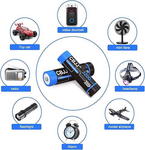 Miniatura 6 de 3.7 voltios 18650 batería recargable, 3200mAh 3.7V batería botón superior alta capacidad baterías para linterna, juguetes