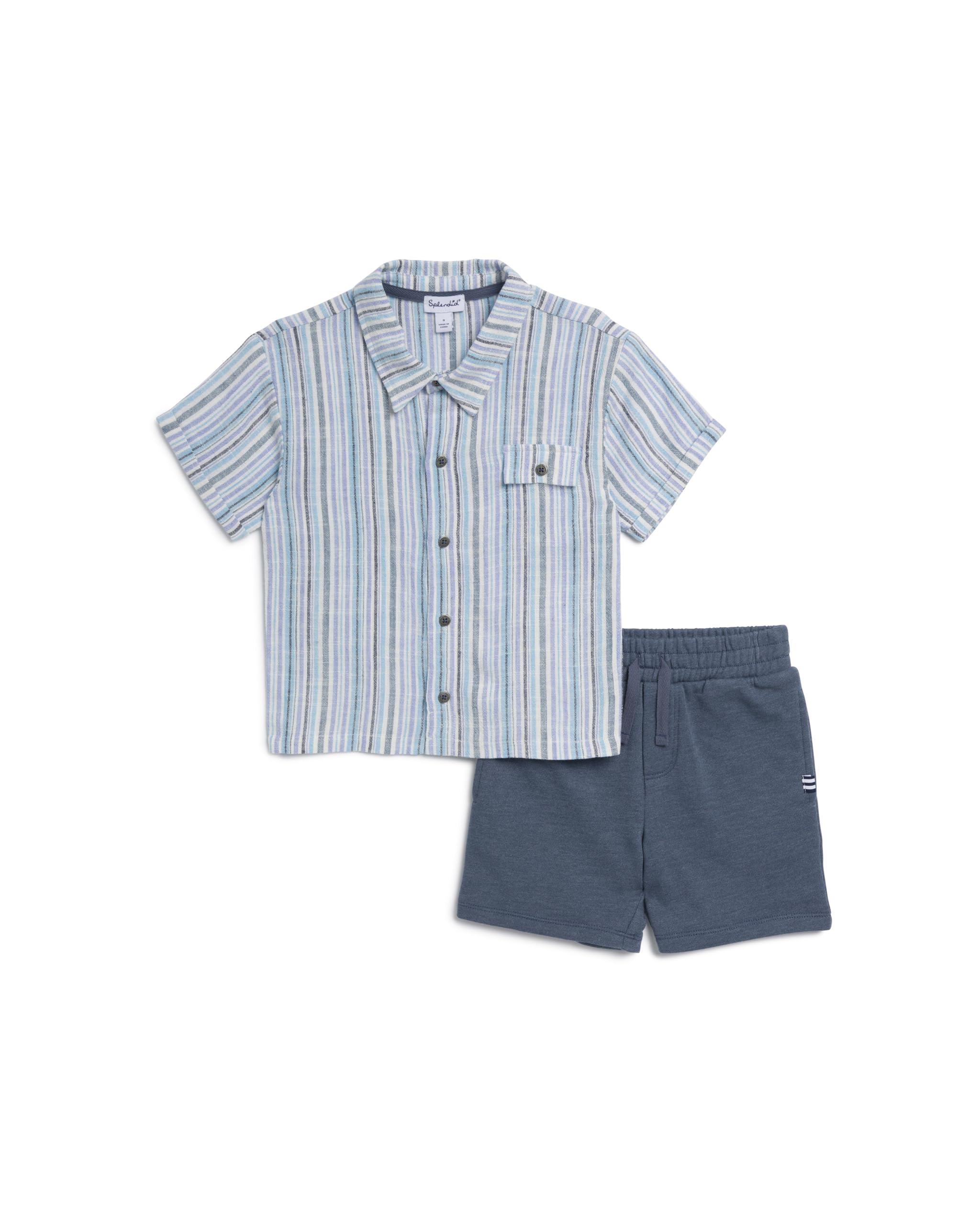 Ensemble bébé garçon habit facile à enfiler avec short réglable - 2