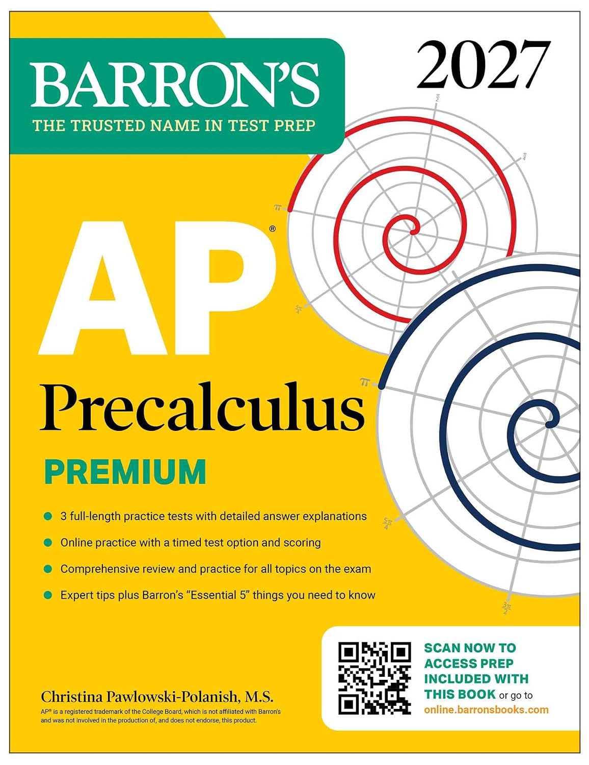 Amazon.com: AP Precalculus Premium, 2027: Prep Book with 3 Practice ...