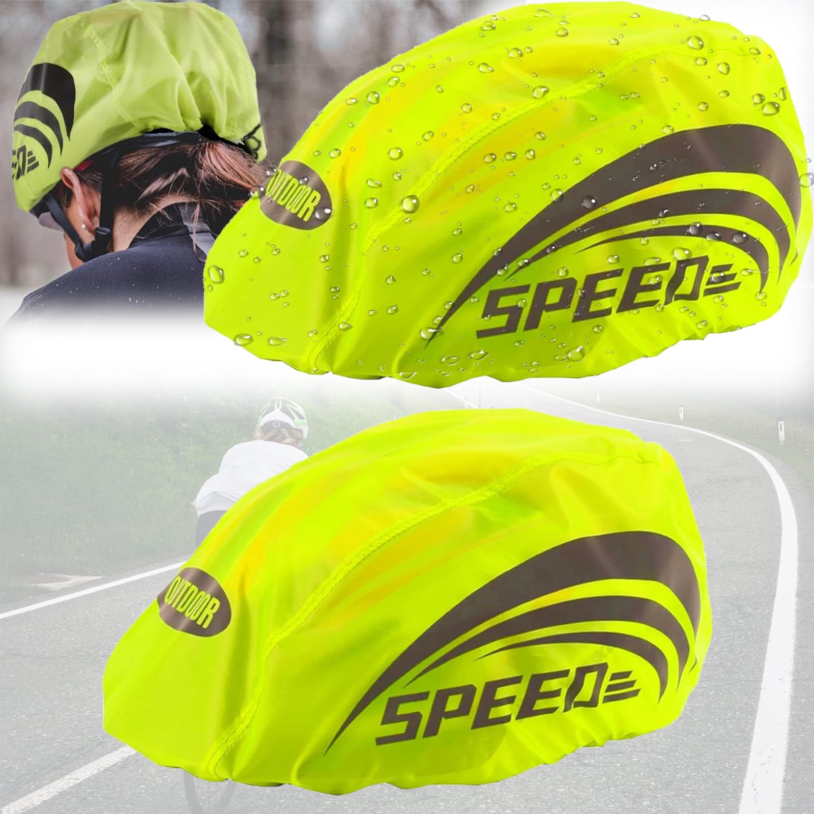 Antipioggia Bici Copricasco Antipioggia Riflettente Universale